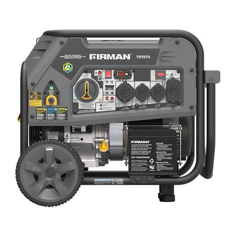 Selected the item with the highest number of starting watts. . Firman generators t07573